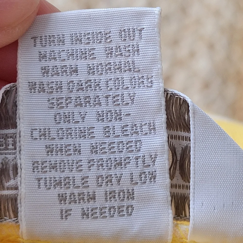 Vintage 80s-90s Lands End NWOT Yellow Striped Button Front Sweater Size Large - Picture 7 of 9